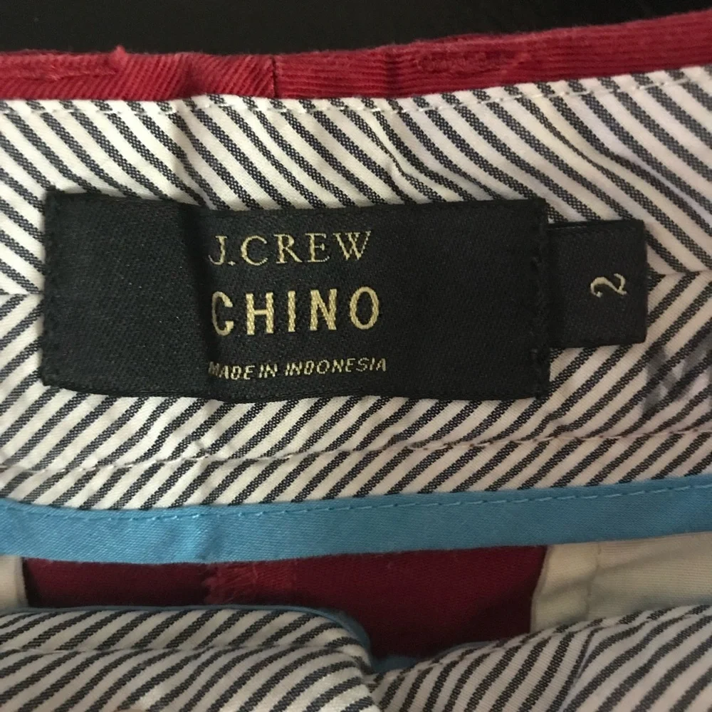 J. CREW Weathered Classic Twill Dark Red Chino SHORTS